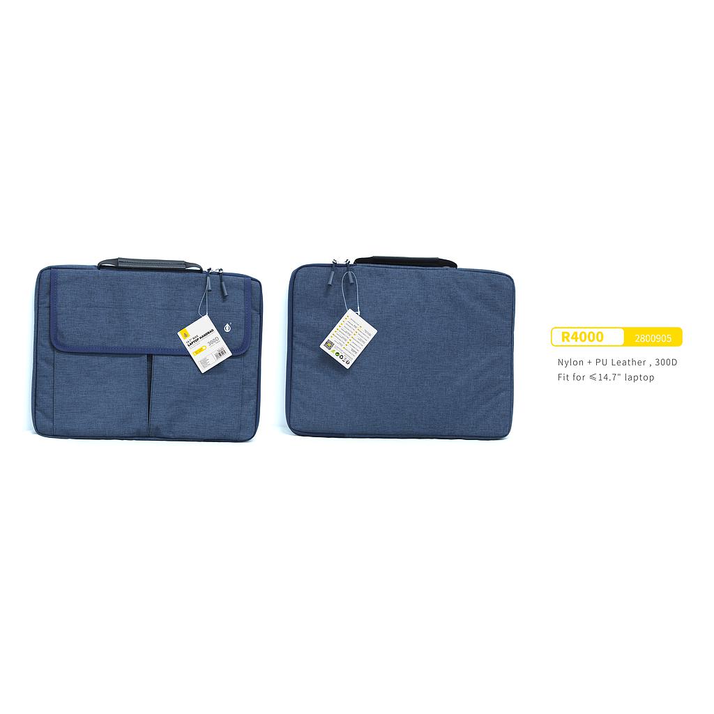 Maletin de Nylon+PU repelente al agua para portatil hasta 14.7 pulgadas Azul R4000