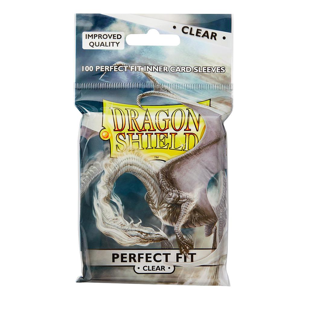 100 Fundas Standard Perfect Fit 63mm X 88mm Clear Transparente - Dragon Shield (Inner Sleeves)