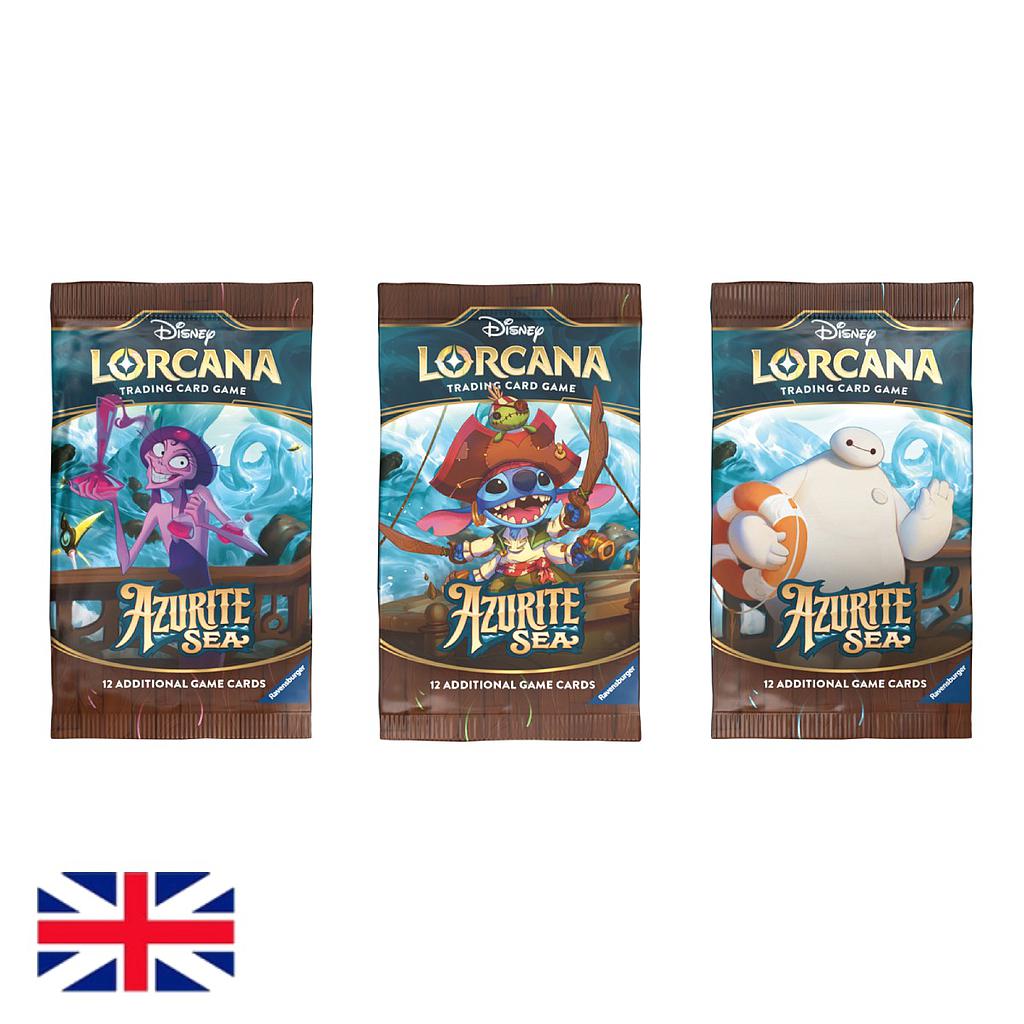 Paquete De Refuerzo (12 cartas) Disney Lorcana  - Set 6: Azurite Sea - Sobre Booster Inglés