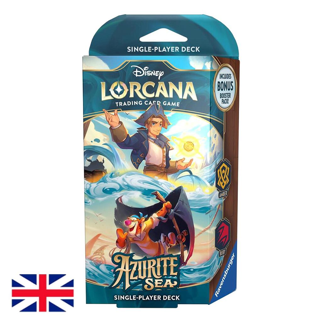 Mazo De Inicio Lorcana Set 6 - Azurite Sea AMBAR / RUBÍ - Disney - Inglés