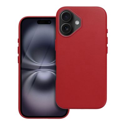 Funda Apple iPhone 16 LEATHER MAG COVER Roja
