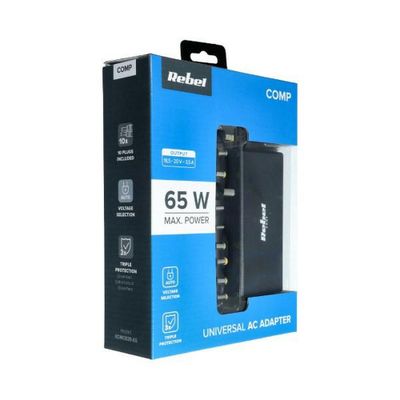 Cargador para Notebook / Laptop - - 10 tomas 65W 18-20V/ automatico REBEL
