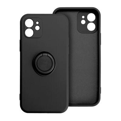 Funda iPhone 16e (SE 4 2025) Silicone RING Negra