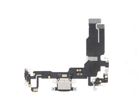 Flex iPhone 15 Dock de Carga Microfono Negro