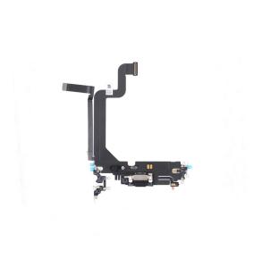 Flex iPhone 14 Pro Max Dock de Carga Microfono Negro