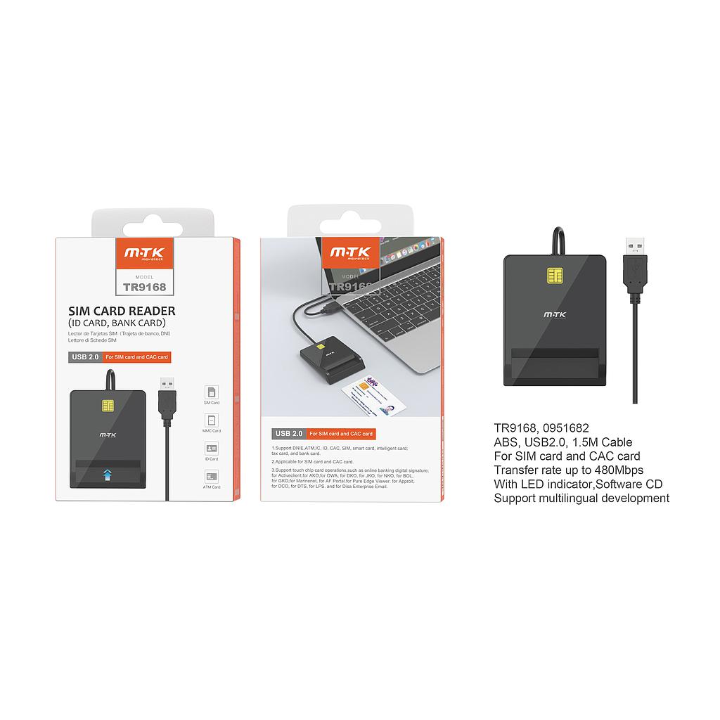  Lector de Tarjetas con Chip SIM TR9168 