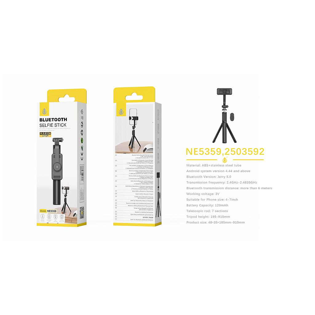Palo Selfie Tripode con Bluetooth brazo plegable 19.5-91cm Para movil 4-7 Pulgadas NE5359
