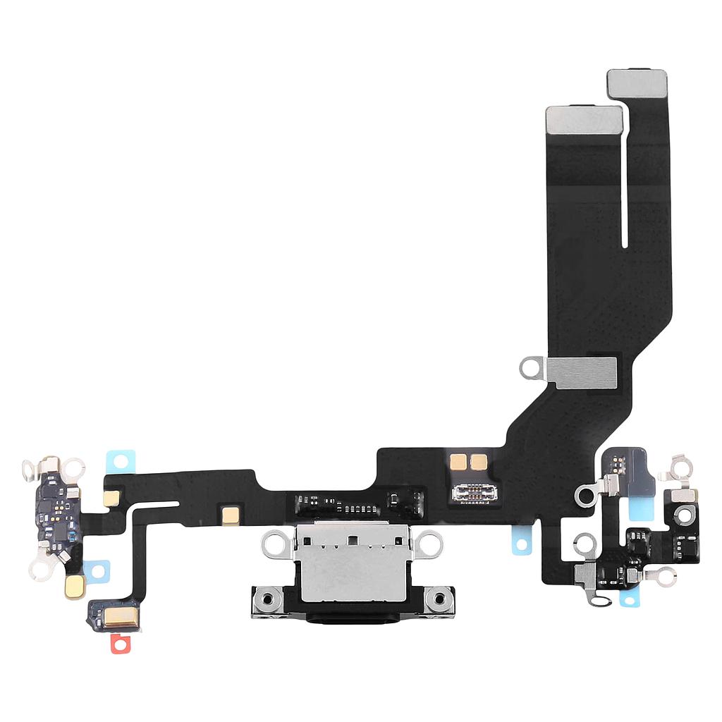 Flex iPhone 16E Dock de Carga Microfono Negro