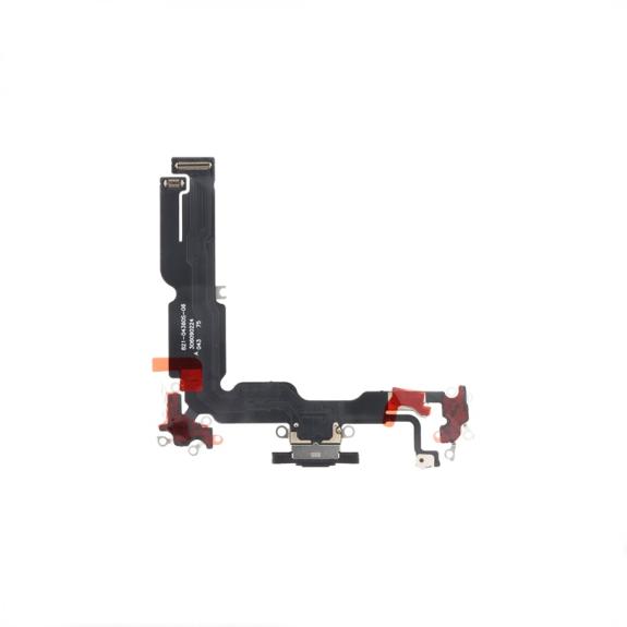 Flex iPhone 15 Plus Dock de Carga Microfono Negro