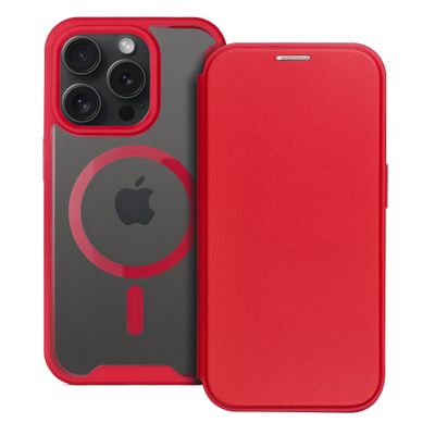 Funda Apple iPhone 15 Pro SMART MAG compatible con MagSafe roja