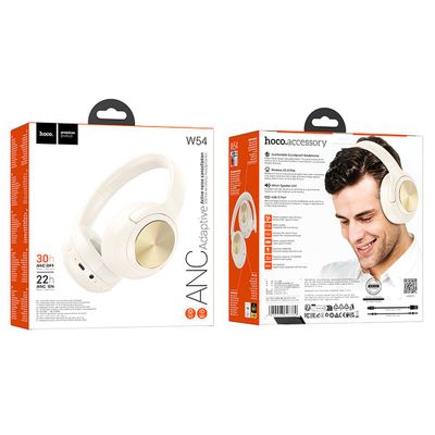 Auriculares Cascos Bluetooth HOCO ANC W54 blanco
