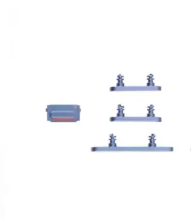 Set botones encendido volumen mute iPhone 14 / 14 Plus azul 