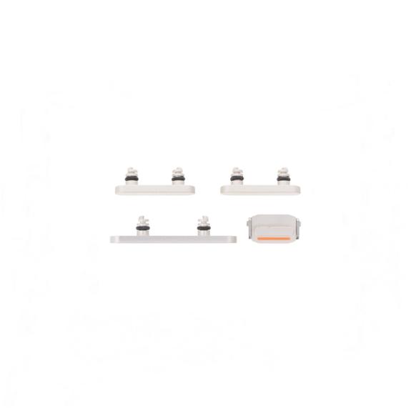 Set botones encendido volumen mute iPhone 14 / 14 Plus blanco 