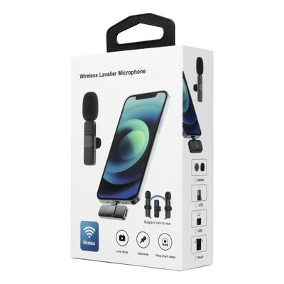 Microfonos inalambricos doble salida Tipo C K1 negro