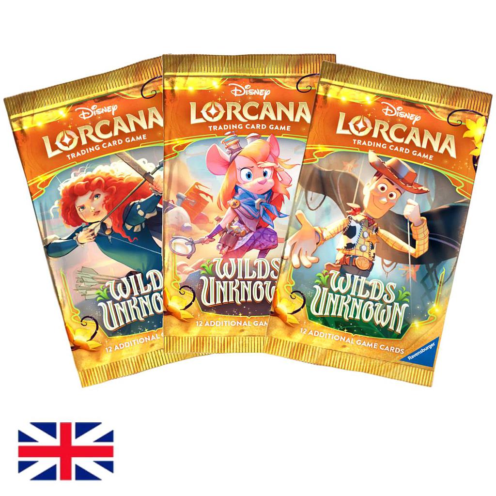 Paquete De Refuerzo (12 cartas) Disney Lorcana - Set 12: Wilds Unknown - Sobre Booster Inglés
