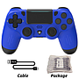 DATA FROG CH-P02 Gamepad Bluetooth Azul PS4 / PS4 Slim / PS4 Pro / Windows / Mac / Android / iOS (Bulk - Sin Caja)