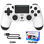 DATA FROG CH-P02 Gamepad Bluetooth Blanco PS4 / PS4 Slim / PS4 Pro / Windows / Mac / Android / iOS (Con Caja)